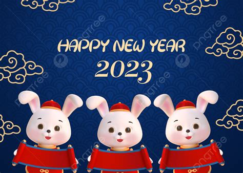 2023兔年桌布|2023兔年新年快樂背景圖桌布